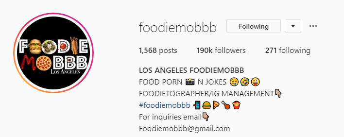 Foodie Mob Instagram