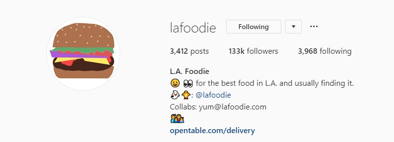 LA Foodie Instagram