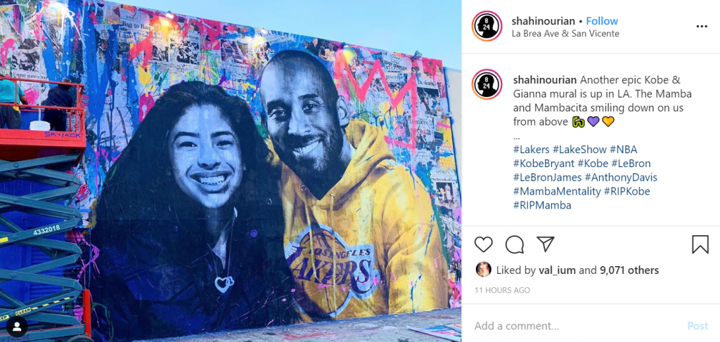 Kobe & Gianna Bryant Murals on X: Late 90s Mamba style   / X