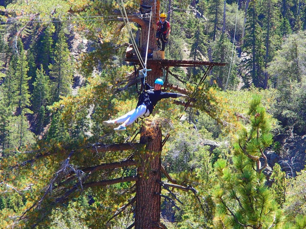 Zip lining San Gabriel Mountains